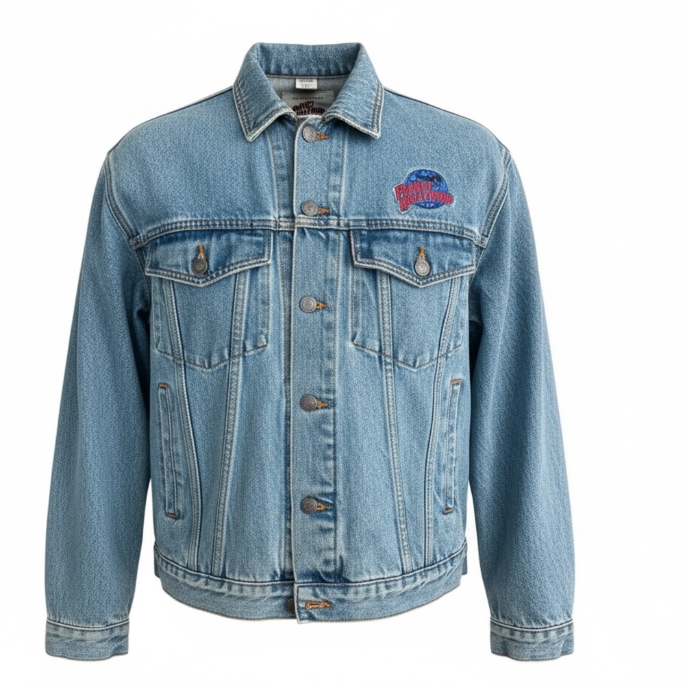 Vintage Planet Hollywood Reno Classic Blue Denim Jean Jacket